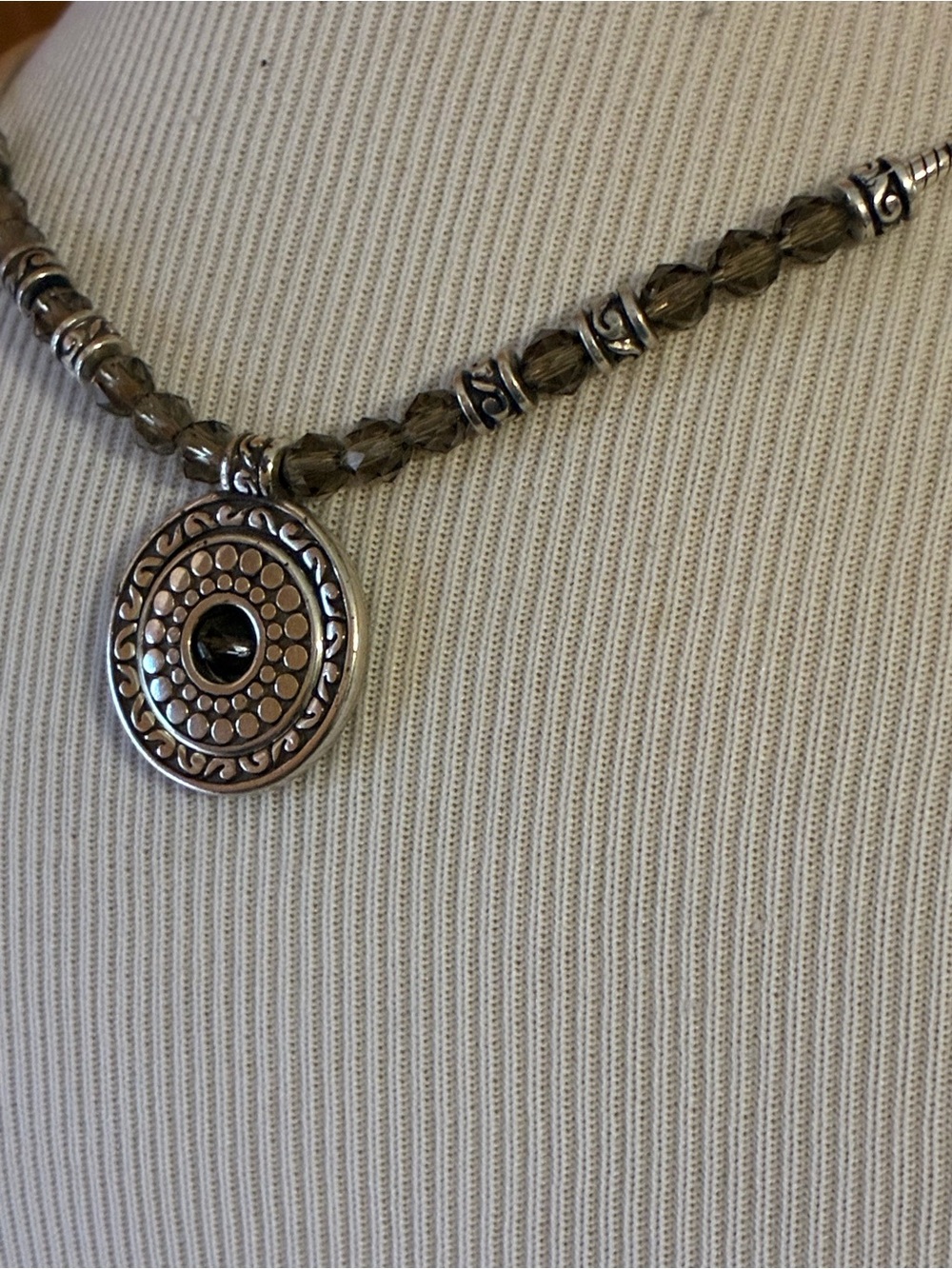 Brighton “Spellbound” Snake Chain Featuring Smokey Quartz Beads - Picture 5 of 10